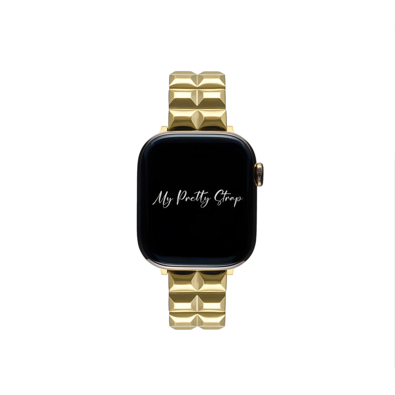 Mocca Apple Watch Strap – Gold