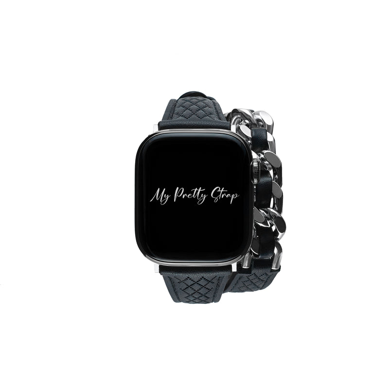 Bougie Strap – Silver and Black
